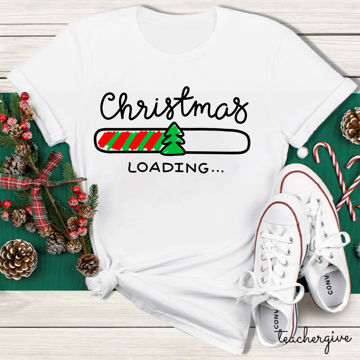 Christmas Loading Teacher T-Shirt