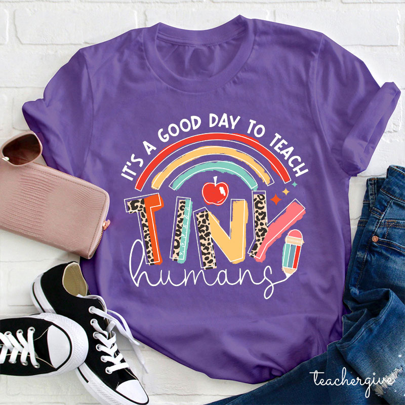 It's A Good Day To Teach Tiny Humans Rainbow Teacher T-Shirt