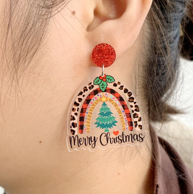 Christmas Vibe Acrylic Earrings
