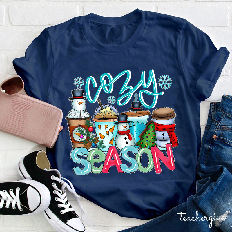 Cozy Season Coffee Day Teacher T-Shirt