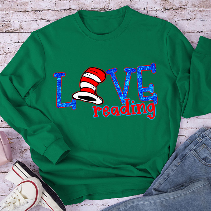 Love Reading Red Hat Long Sleeve T-Shirt