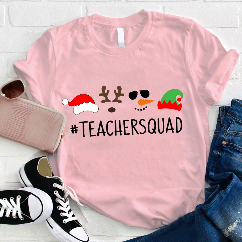Christmas Vibes Teachersquad Teacher T-Shirt