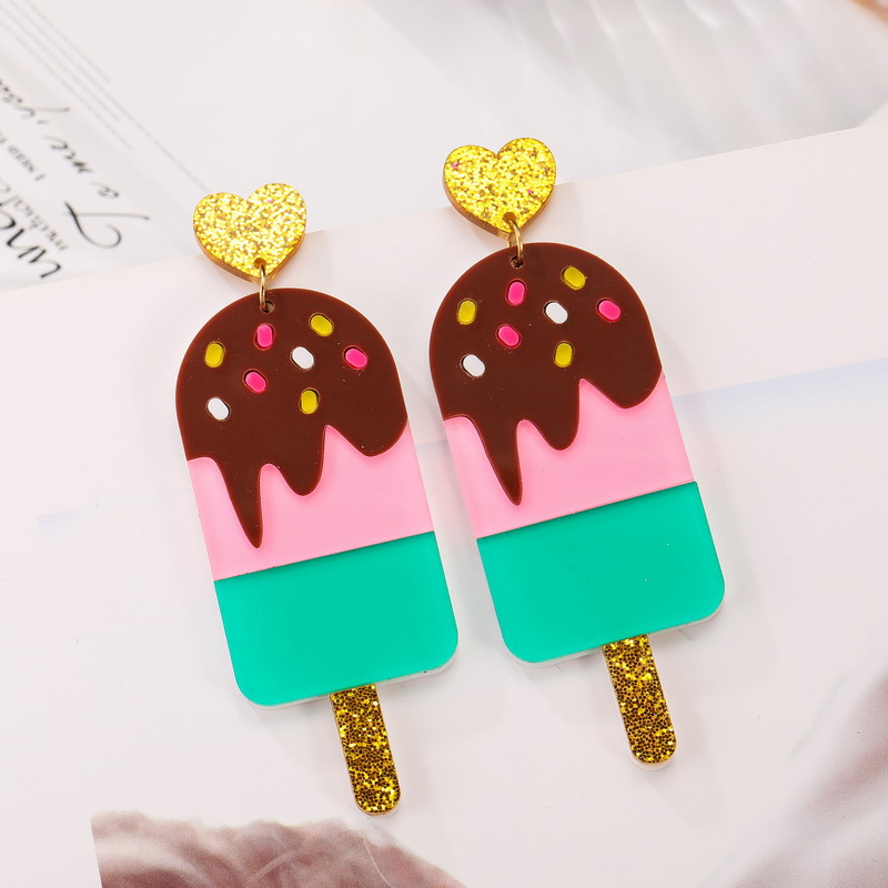 Cute Chocolate Icecream  Earrings