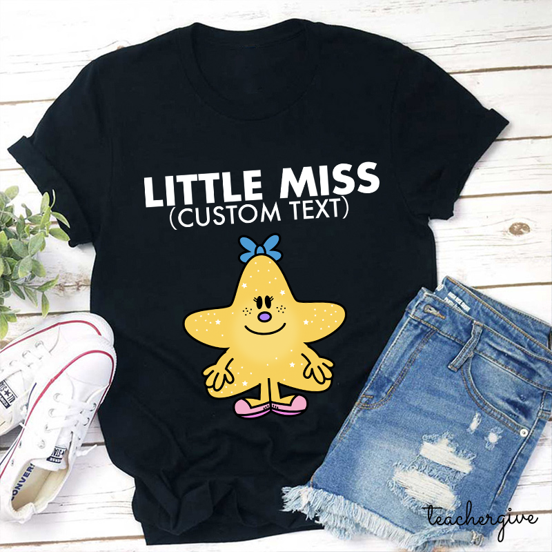 Personalized Little Miss Teacher T-Shirt