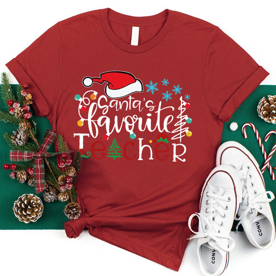 Santa's Favorite Teacher Teacher T-Shirt