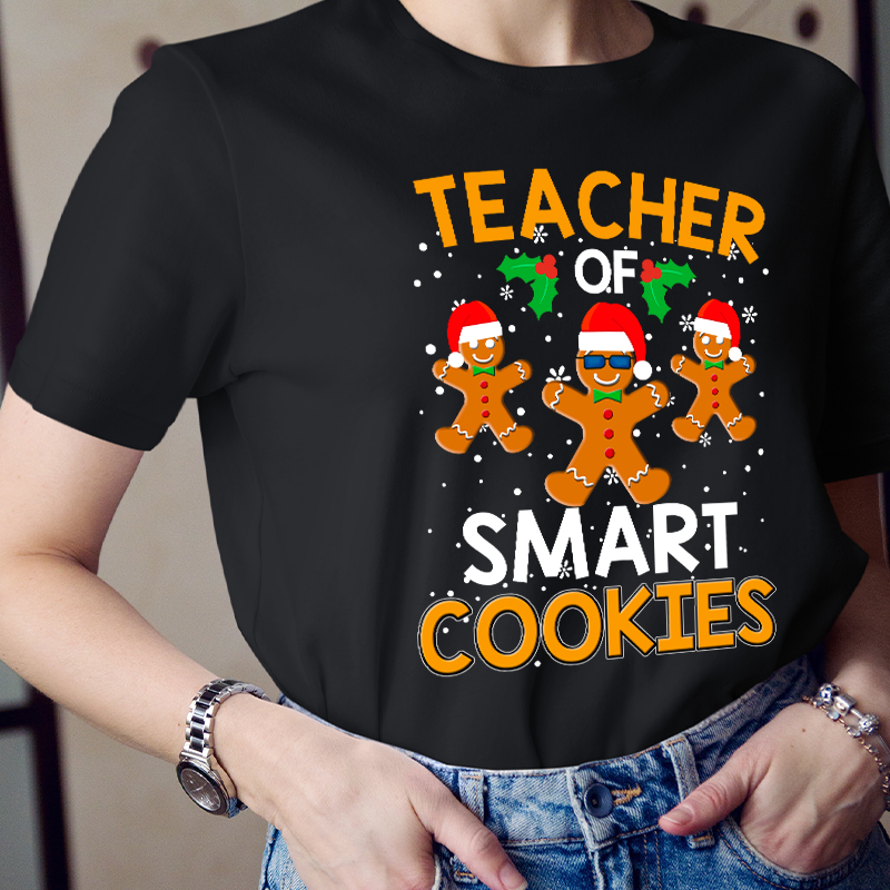 Christmas Teacher Of Smart Cookies T-Shirt