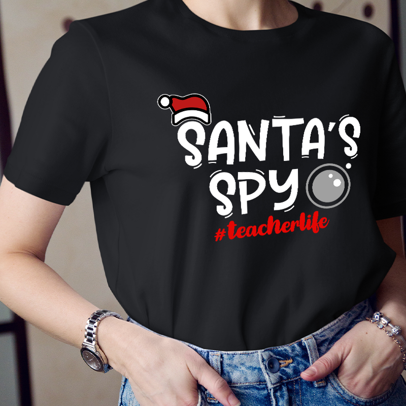 Santa's Spy Teacher T-Shirt