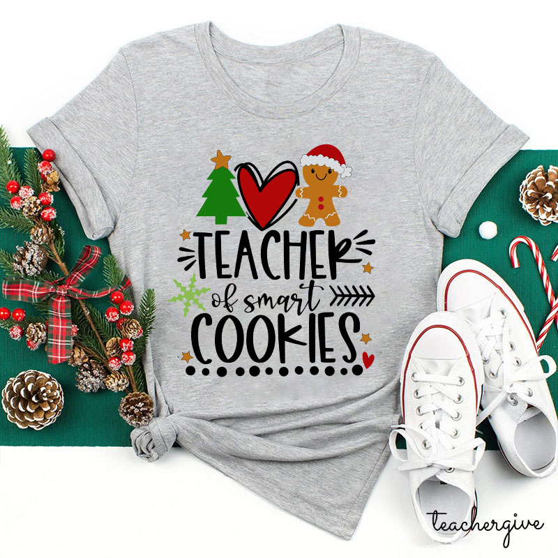 Teacher Of Smart Cookies Gingerbread Man Teacher T-Shirt