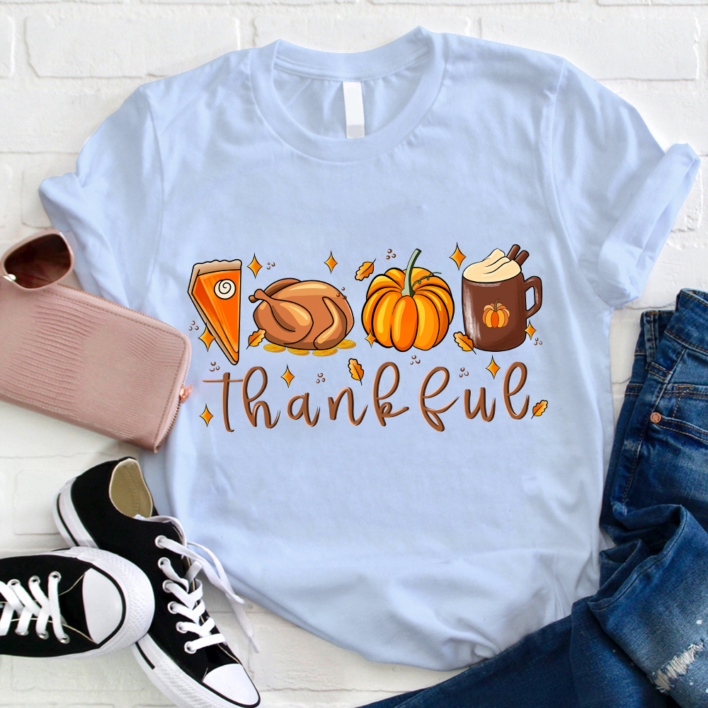 Pumpkin Spice And Turkey Teacher T-Shirt