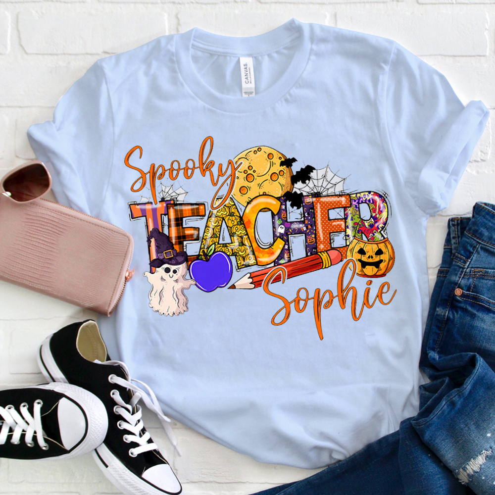 Personalized Spooky Teacher T-Shirt