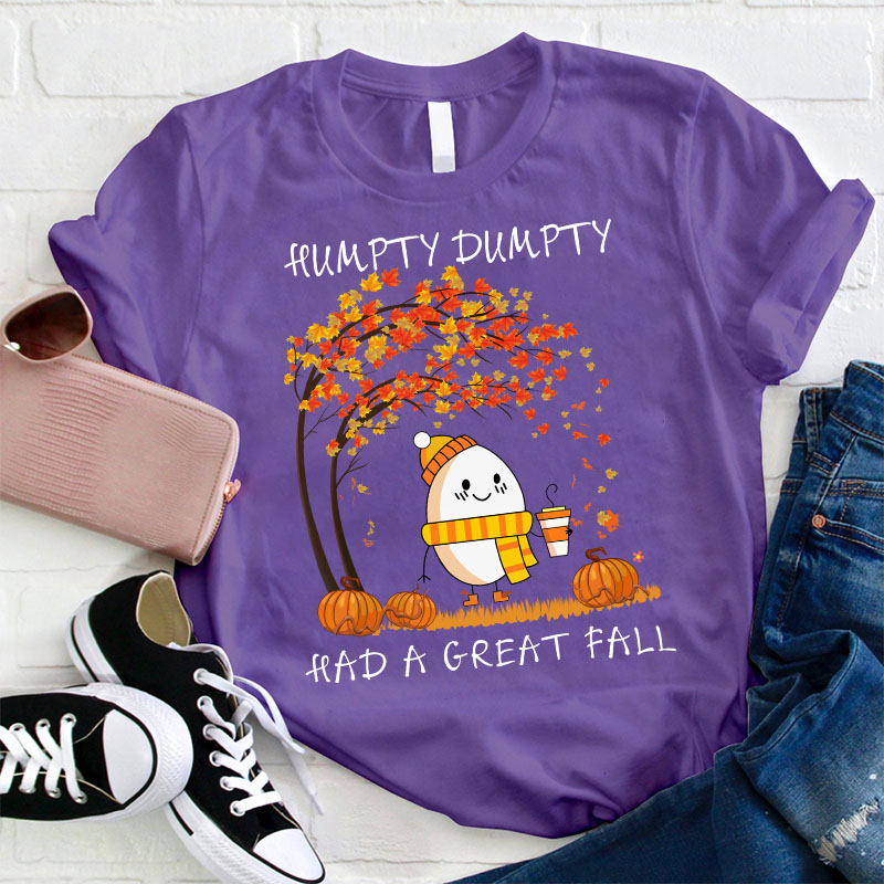 Humpty Happy Autumn Happy Fall Teacher T-Shirt