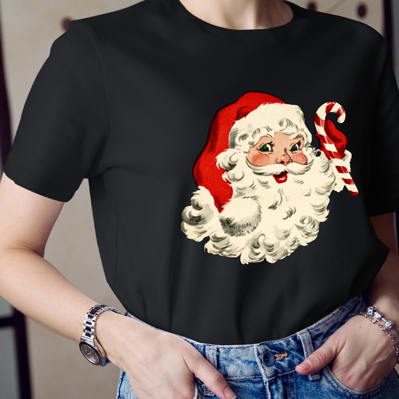 Retro Style Santa Claus Teacher T-Shirt