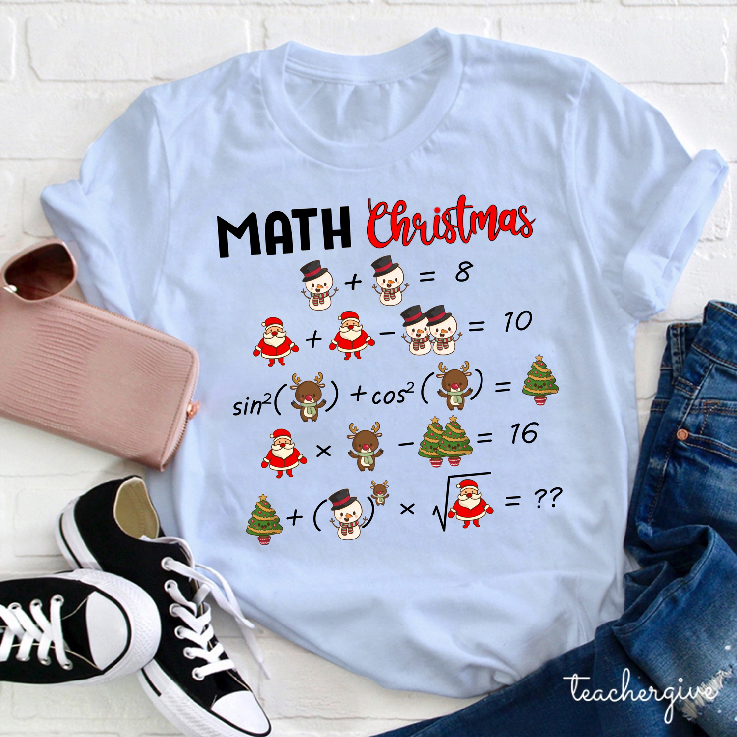 Math Christmas Teacher T-Shirt