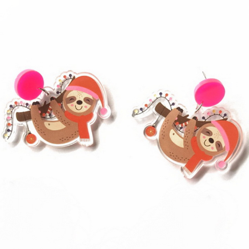 Sloth  Wants To Play With You Acrylic Earrings