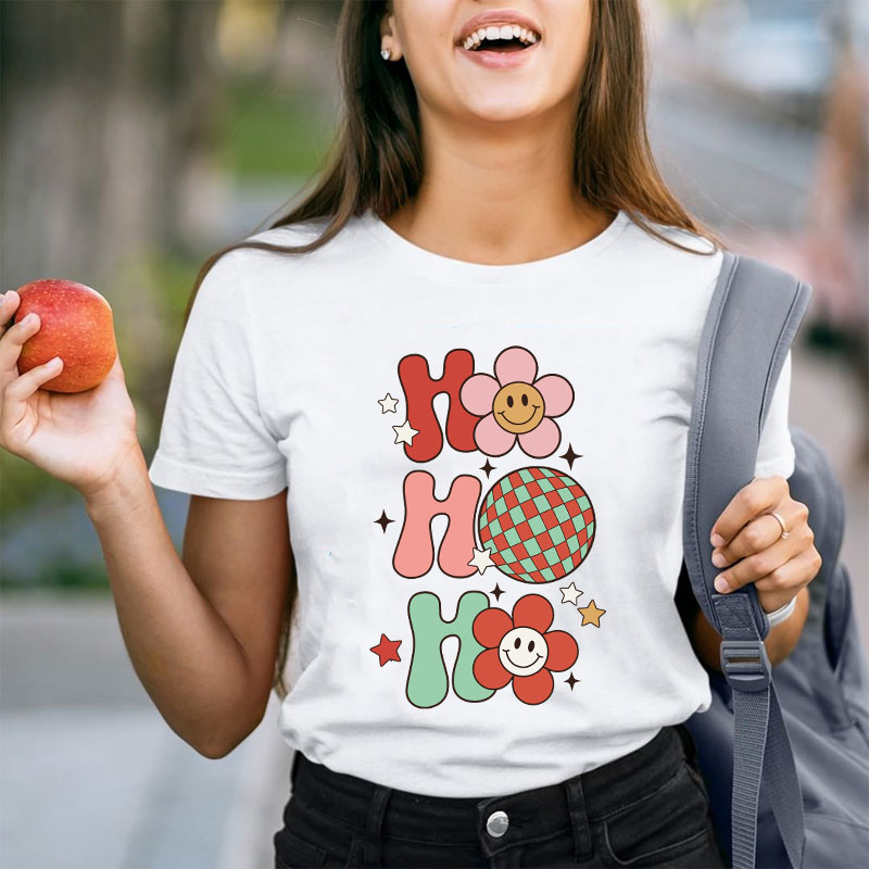 Ho Ho Ho It's Christmas Ball Time Teacher T-Shirt