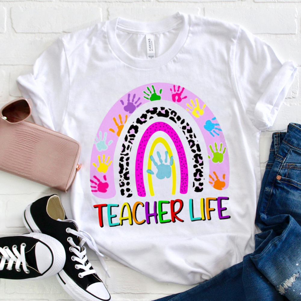 Colorful Rainbow Teacherlife T-Shirt