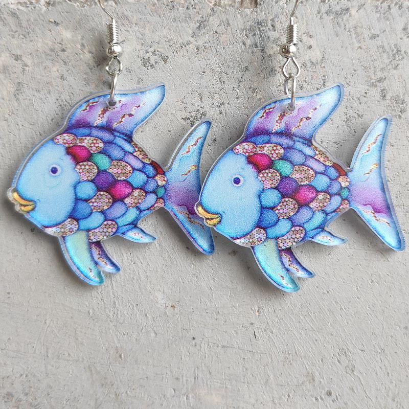 Shining Cartoon Fish  Earrings