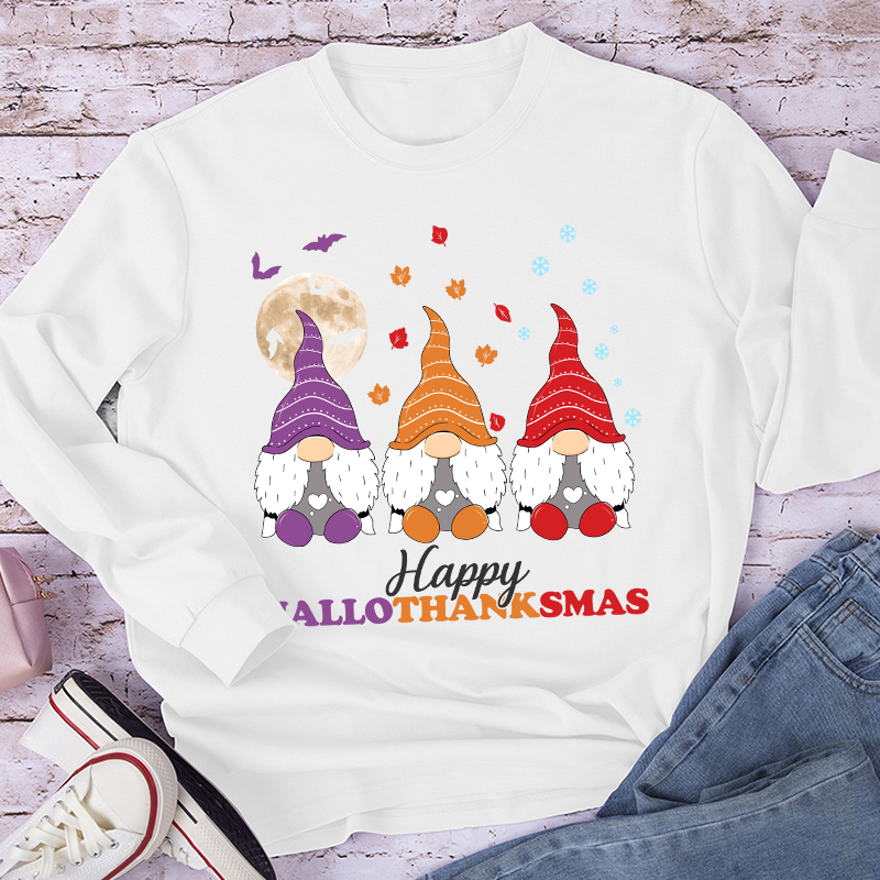 Happy Hallothanksmas Long Sleeve T-Shirt
