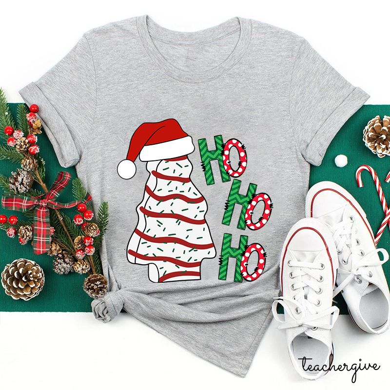 Ho Ho Ho Santa Claus Is Coming Teacher T-Shirt