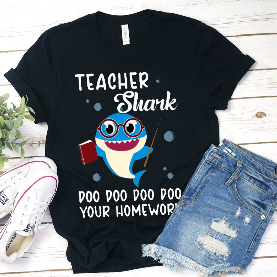 Teacher Shark Do Your Homework   T-Shirt
