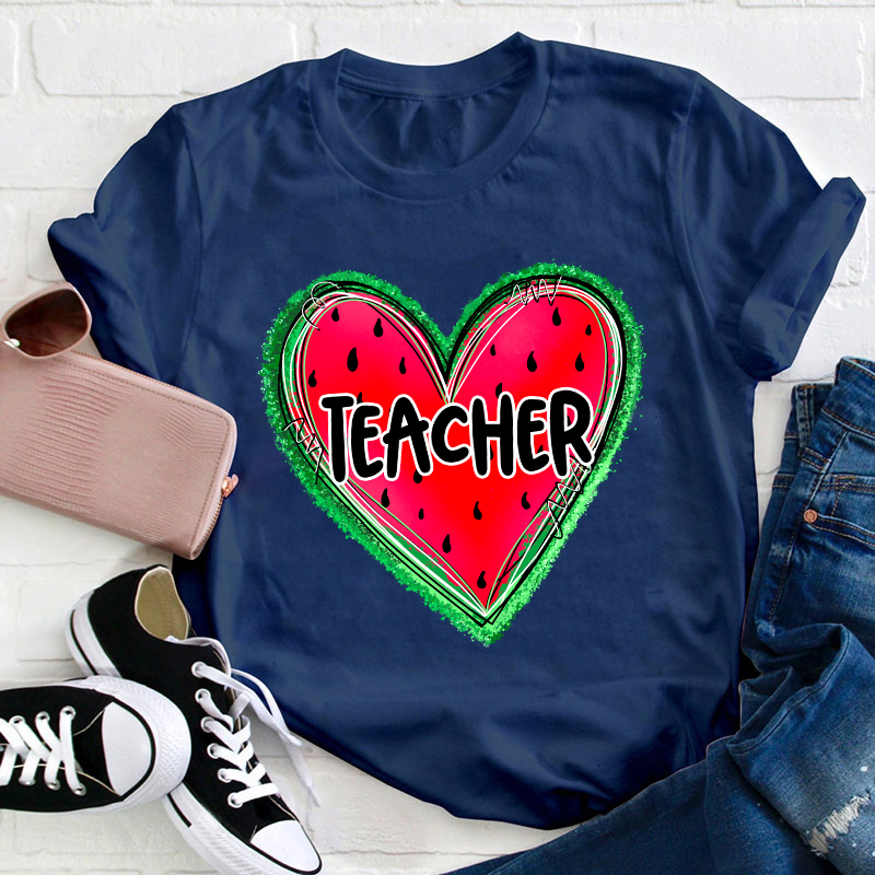 Teacher Heart Watermelon T-Shirt