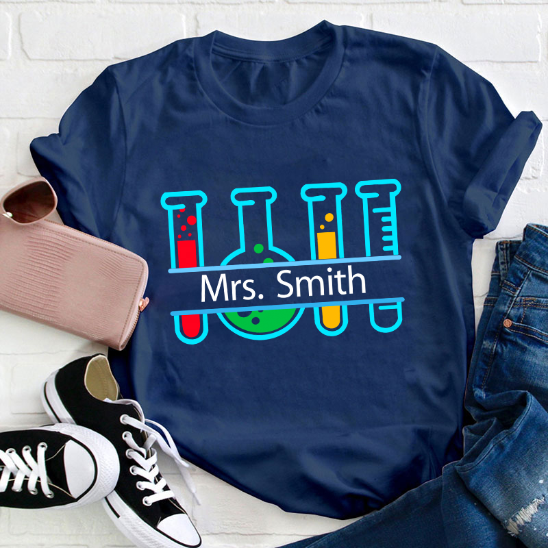 Personalized Name Chemical Teacher T-Shirt