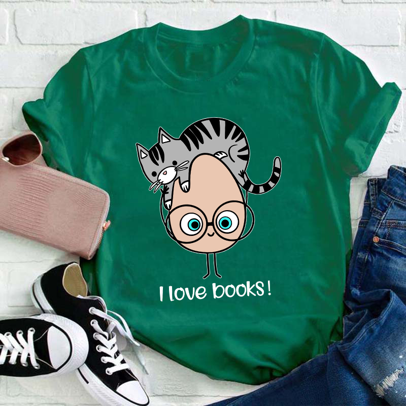 I Love Books Teacher T-Shirt