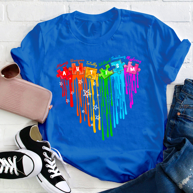 Autism Heart Teacher T-Shirt