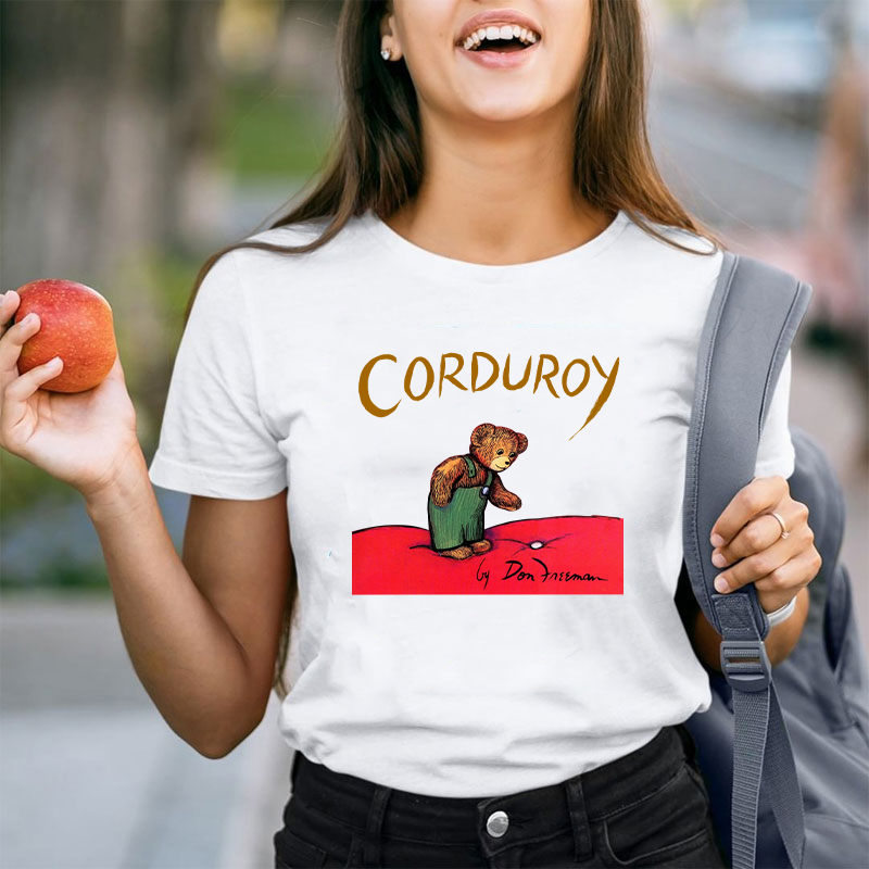 Bear Lover Corduroy Teacher T-Shirt