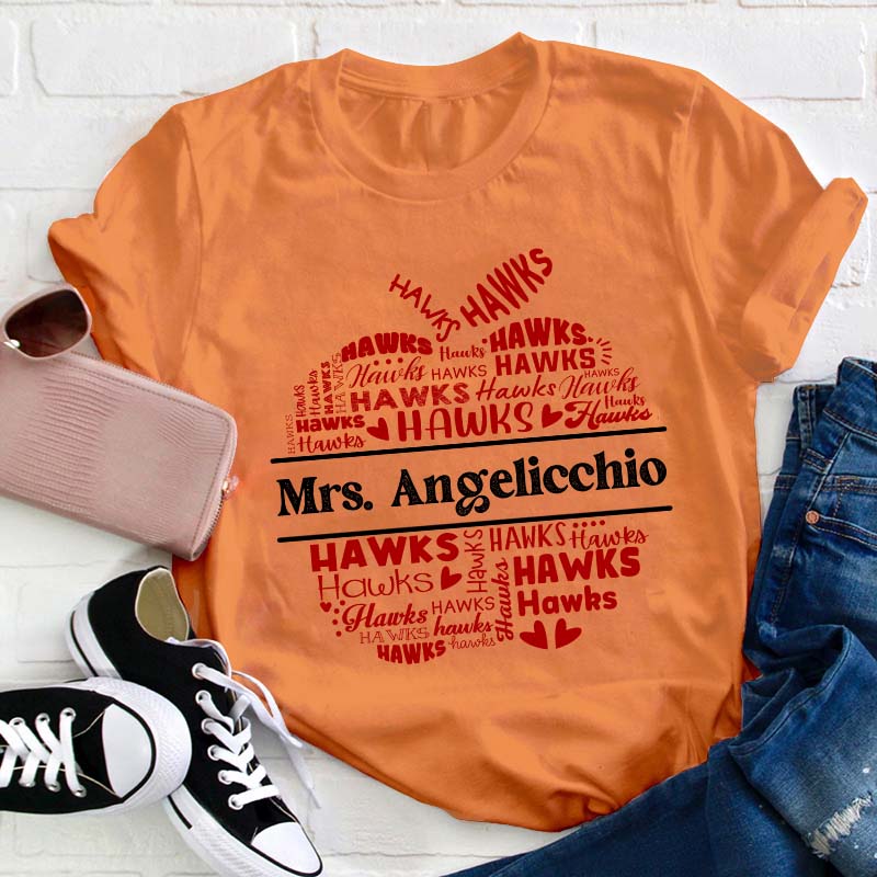 Personalized Name And School Mascot Teacher T-Shirt