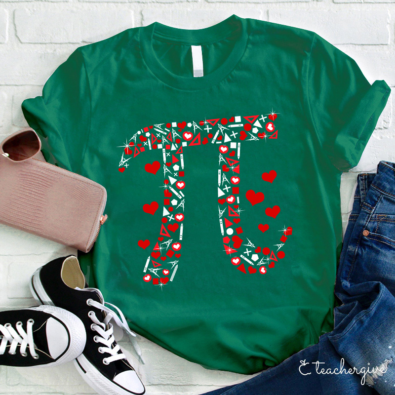Bright Number Pi Math Teacher T-Shirt