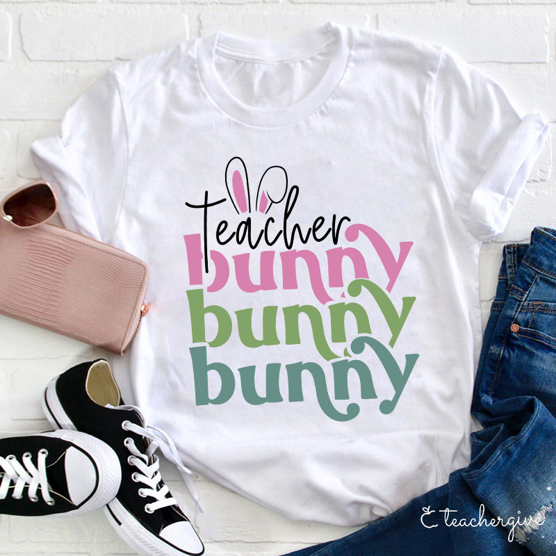 Hoppy Bunny Teacher T-Shirt