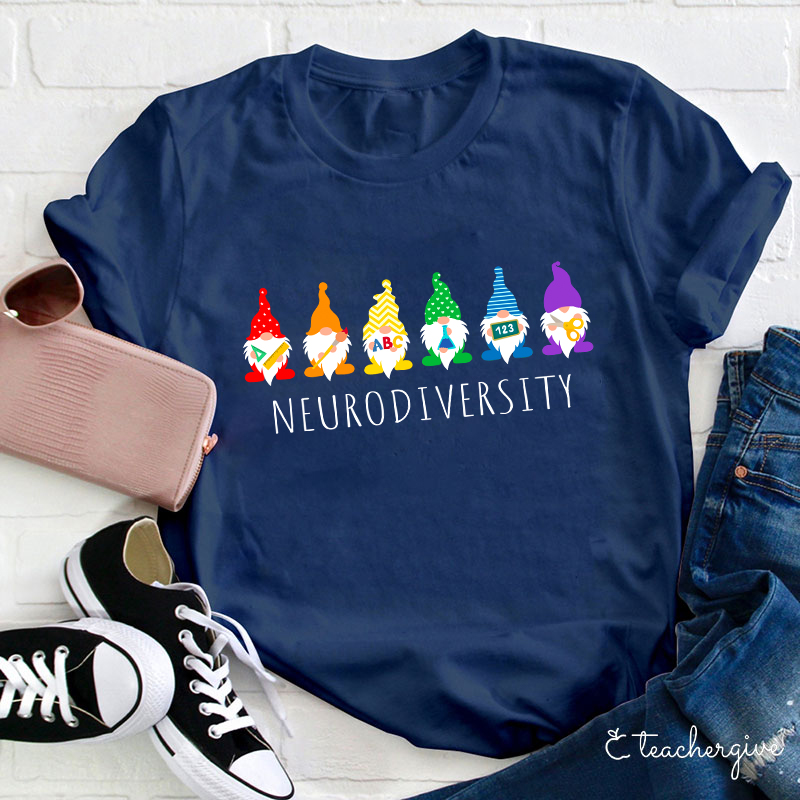 Neurodiversity Gnomies Teacher T-Shirt
