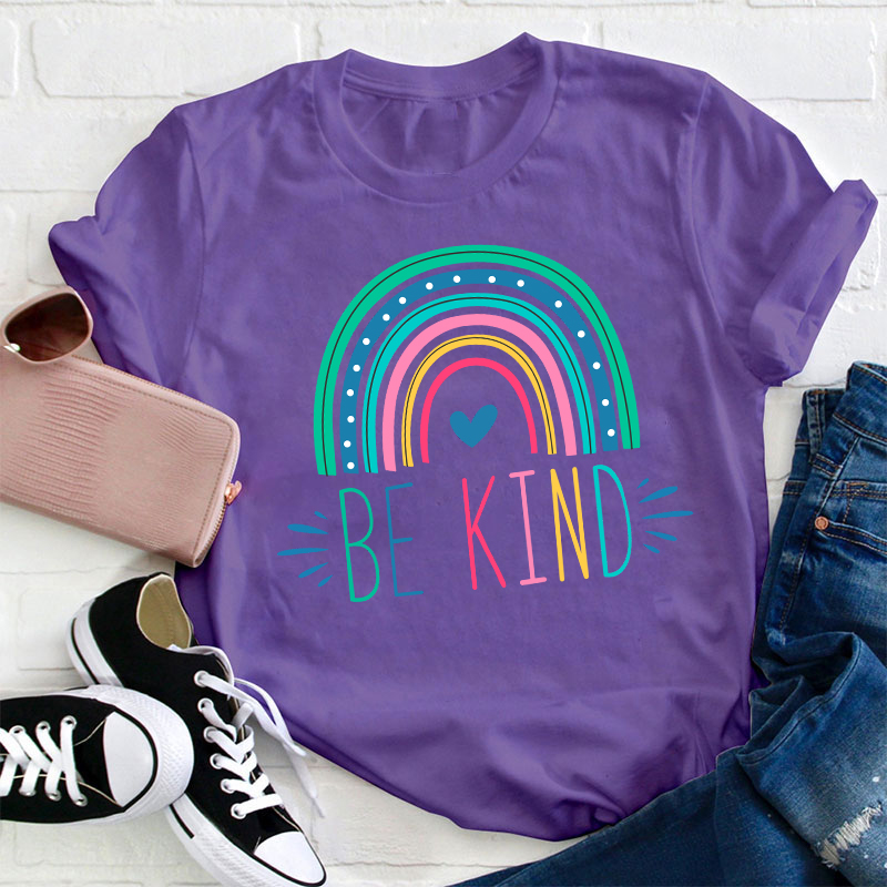 Rainbow Be Kind Teacher T-Shirt
