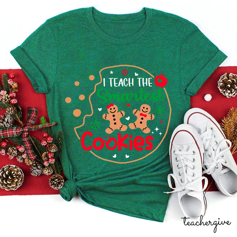 I Teach The Smartest Cookies Gingerbread Man Teacher T-Shirt