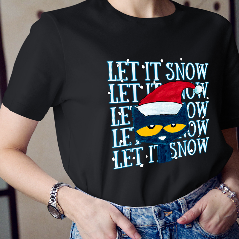 HO HO HO Let It Snow Teacher T-Shirt