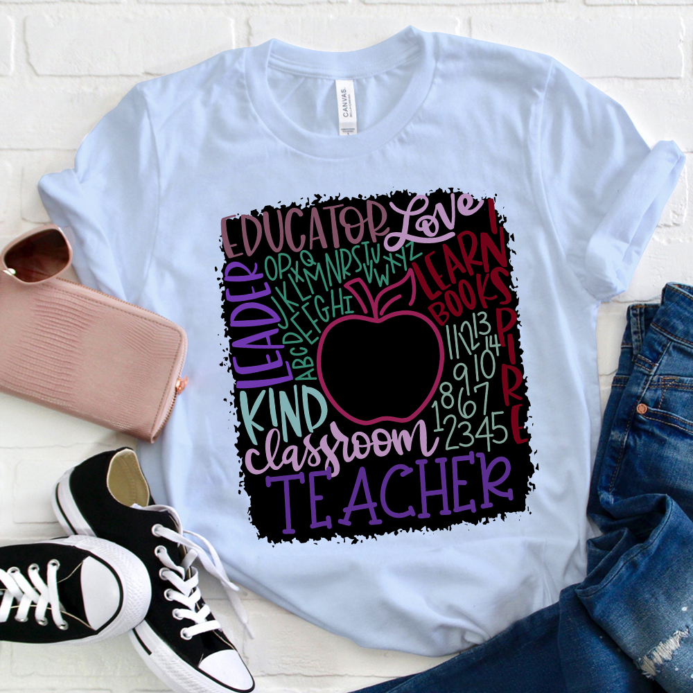 Teacher Love Apple Classroom T-Shirt