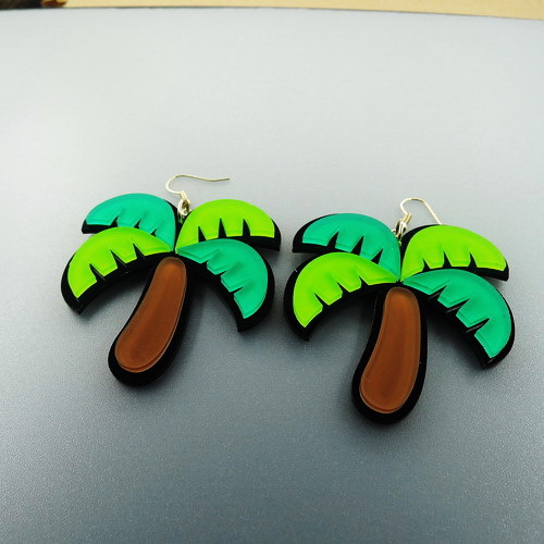 Cute Coconut Tree  Acrylic  Earrings