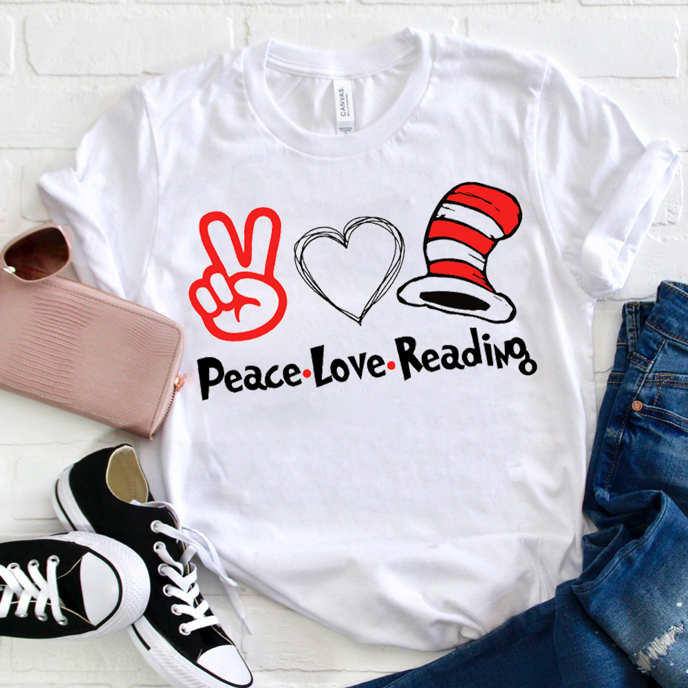 Peace Love Reading T-Shirt