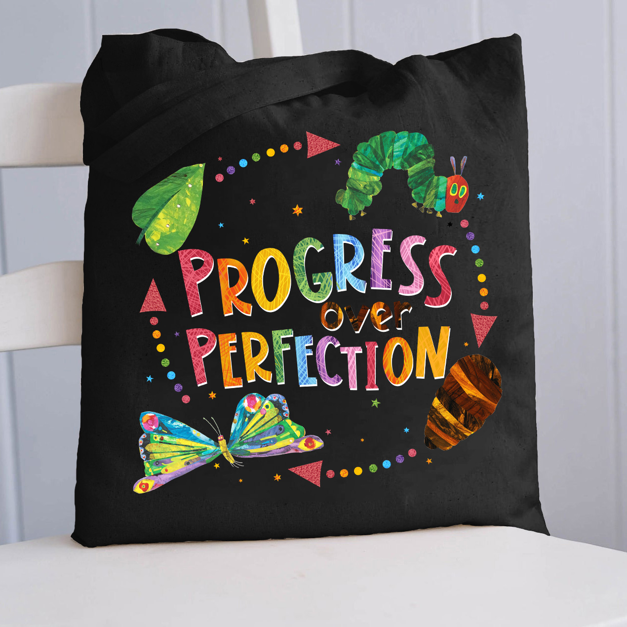 Progress Over Perfection Tote Bag