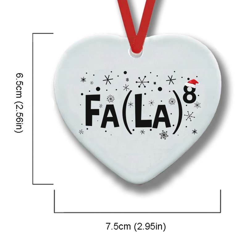 Fa La Christmas Lights Ceramic Ornament