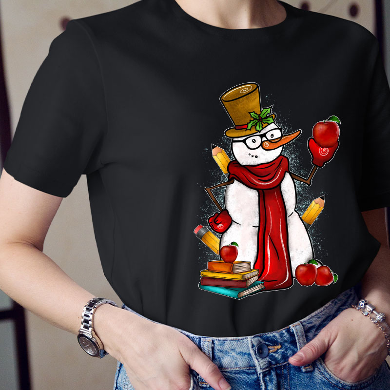 Come And Learn With The Snowman Teacher T-Shirt