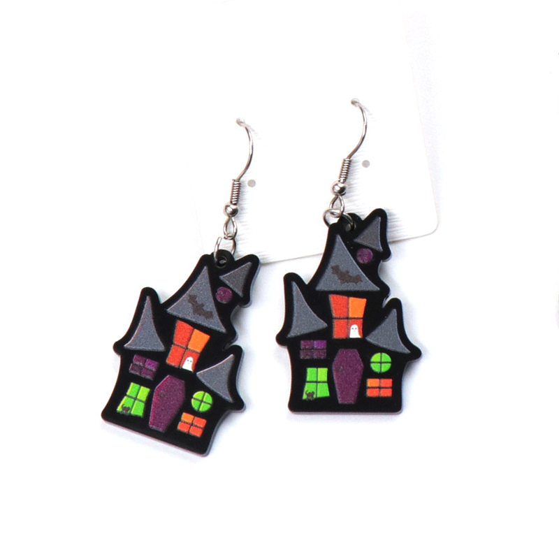House Of A Spooky Witch Acrylic Earrings