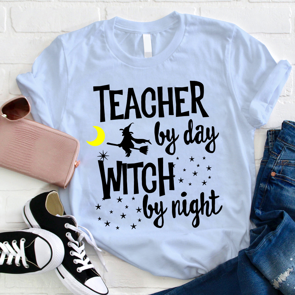 Teacher By Day Witch By Night The Shining Stars T-Shirt
