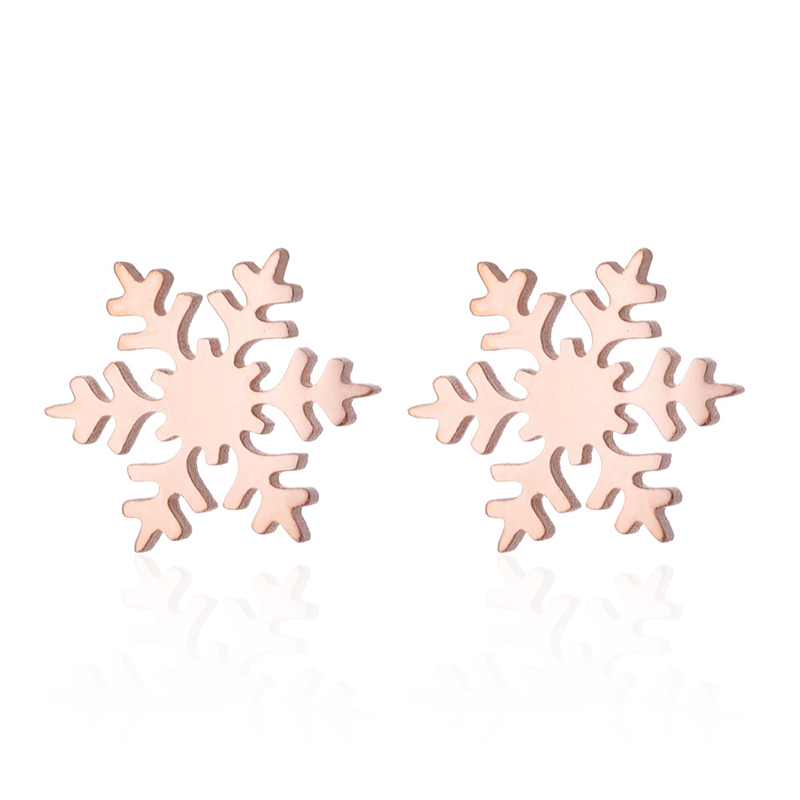 Delicate Winter Snowflakes Metal Earrings