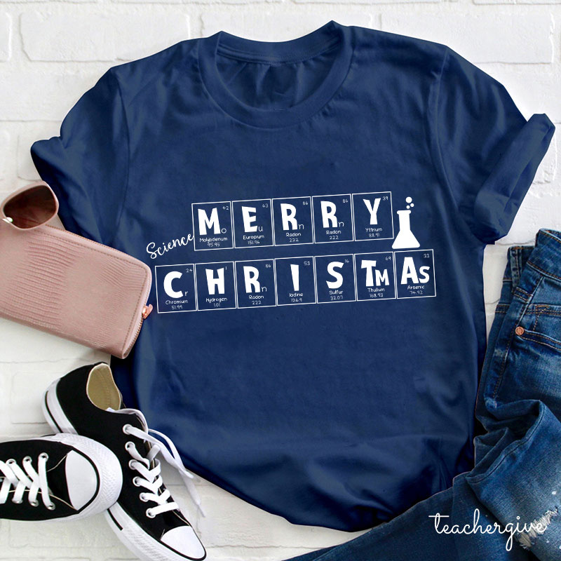 Merry Christmas Science Teacher Teacher T-Shirt