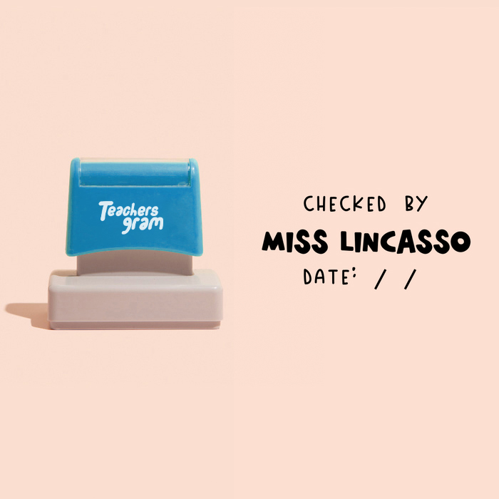 Personalized Checked And Dated Stamp