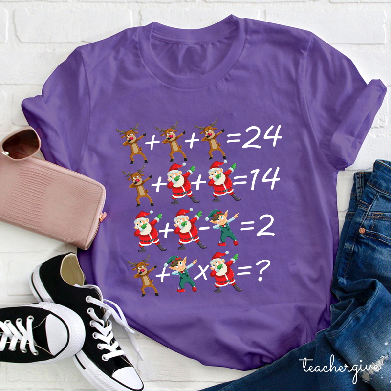 Christmas Vibes Mathematics Teacher T-Shirt