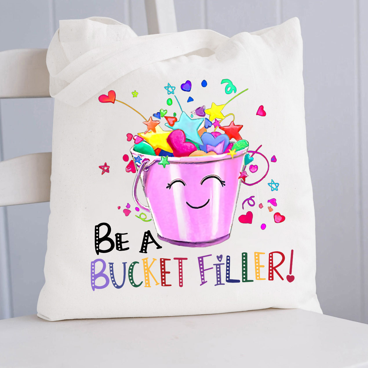 Be A Bucket Filler Cartoon Tote Bag