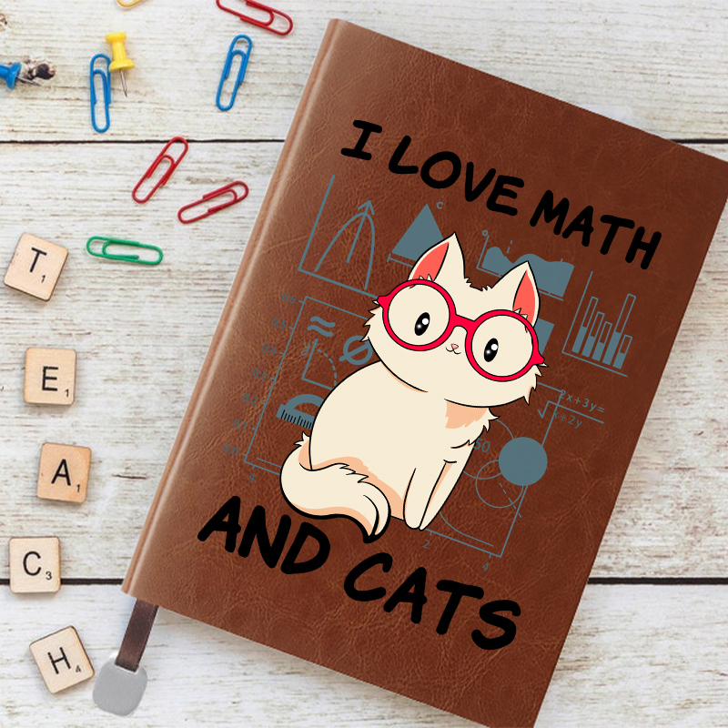 I Love Math And Cats Funny Notebook